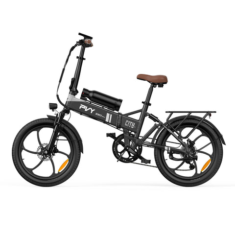 Bicicleta Eléctrica PVY Z20 MAX IT - Motor 250W Batería 36V15AH+36V10.6AH Ruedas de 20 Pulgadas Freno de Disco Hidráulico - Gris