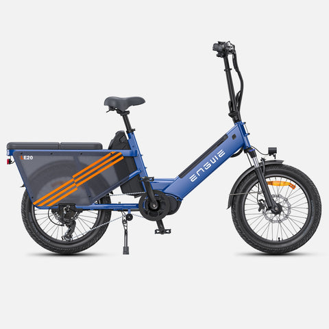 Bicicleta Eléctrica Engwe LE20 EU - Neumáticos De 20 Pulgadas Motor 250W Batería Doble 48V38.4AH Frenos Hidráulicos - Azul