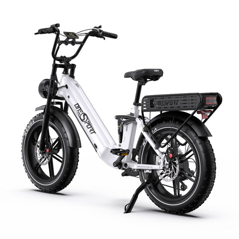 E-bike ONESPORT OT08 PRO - Motor 500W Batería 48V18AH*2 Neumáticos De 20 Pulgadas frenos de disco - Blanco