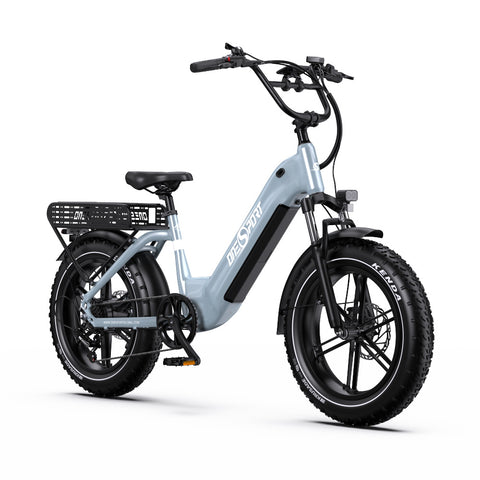 E-bike ONESPORT OT08 - Motor 500W Batería 48V18AH Neumáticos De 20 Pulgadas frenos de disco - Gris