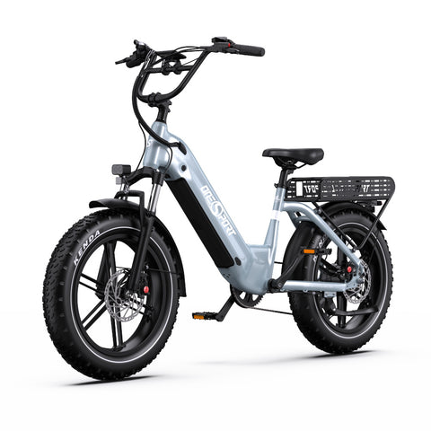 E-bike ONESPORT OT08 - Motor 500W Batería 48V18AH Neumáticos De 20 Pulgadas frenos de disco - Gris