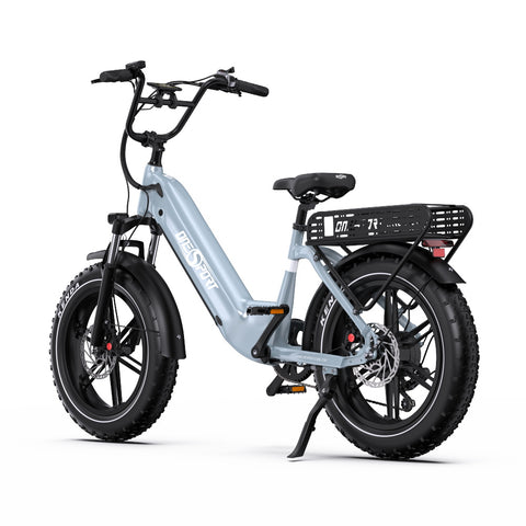 E-bike ONESPORT OT08 - Motor 500W Batería 48V18AH Neumáticos De 20 Pulgadas frenos de disco - Gris