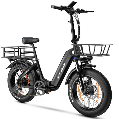 Cesta Delantera TTGO F6 E-Bike - 350x310x190mm 2.88KG - Negro