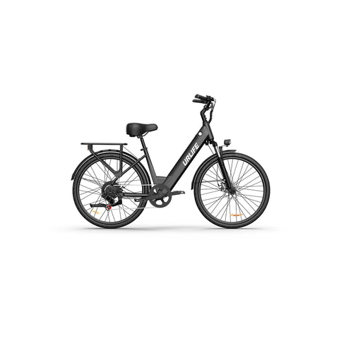 Bicicleta Eléctrica URLIFE E26 - Motor 250W Batería 36V 13Ah Neumáticos de 26 Frenos de Disco - Negro