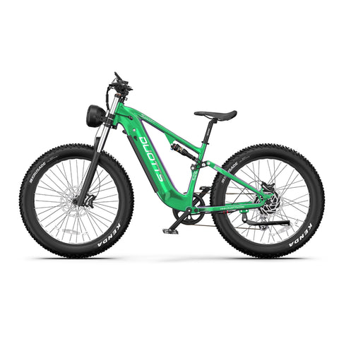 Duotts E26 Bicicleta eléctrica - Motor 750W Batería 48V20AH 26*4.0 Neumáticos Frenos Hidráulicos Delanteros y Traseros - Verde Morado