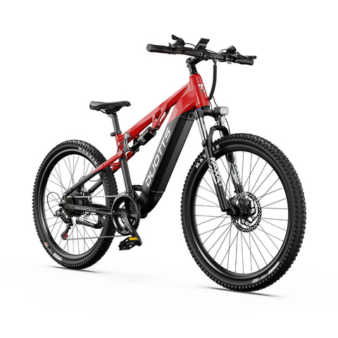 Bicicleta Eléctrica Duotts E29 - Motor 250W Batería 48V13.5AH Frenos Hidráulicos - Negro Rojo