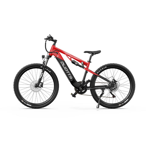 Bicicleta Eléctrica Duotts E29 - Motor 250W Batería 48V13.5AH Frenos Hidráulicos - Negro Rojo