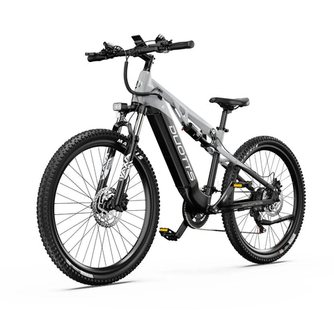 Bicicleta Eléctrica Duotts E29 - Motor 250W Batería 48V13.5AH Frenos Hidráulicos - Blanco plateado