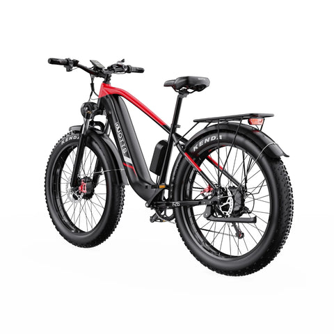Duotts F26 Bicicleta Eléctrica - 2*750W Motor Batería 48V 20Ah Tres Modos No plegable - Negro y rojo