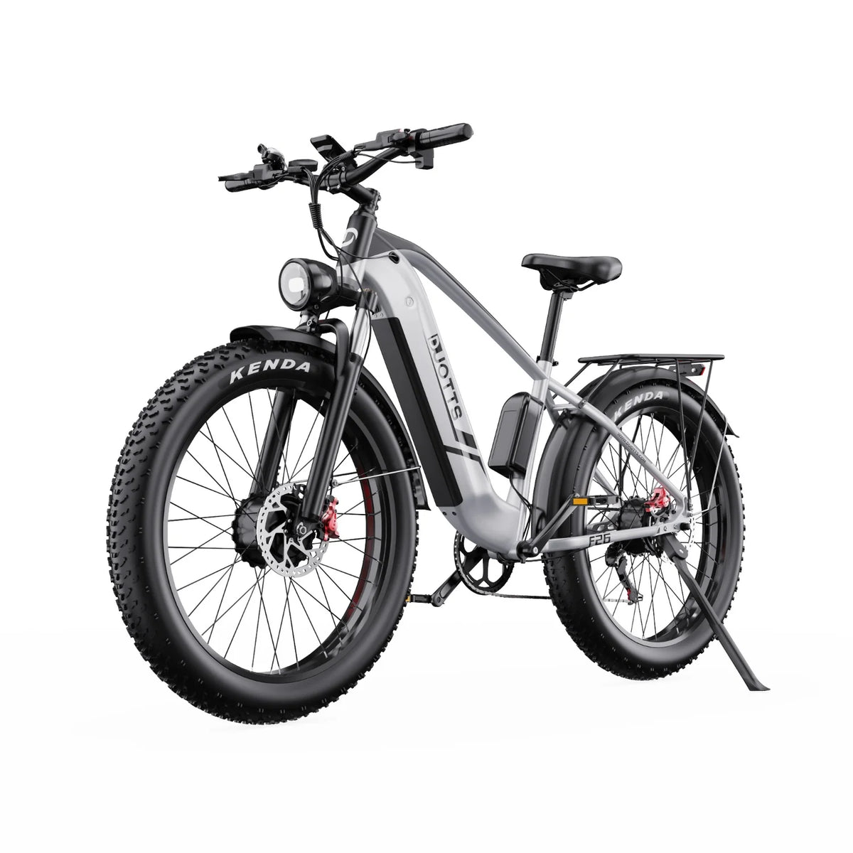 Duotts F26 Bicicleta Eléctrica - 2*750W Motor Batería 48V 20Ah Tres Modos No plegable - Plateado y blanco