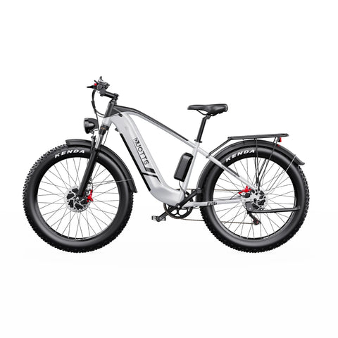 Duotts F26 Bicicleta Eléctrica - 2*750W Motor Batería 48V 20Ah Tres Modos No plegable - Plateado y blanco