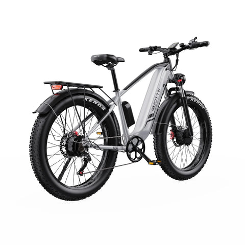 Duotts F26 Bicicleta Eléctrica - 2*750W Motor Batería 48V 20Ah Tres Modos No plegable - Plateado y blanco