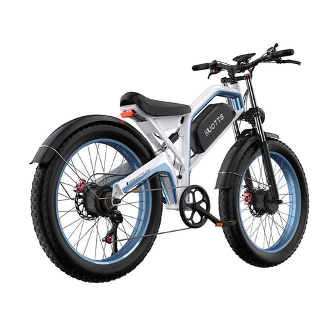 Duotts N26 E-bike -Motor 750W*2 Batería 48V20AH 26*4.0 Neumáticos Frenos Hidráulicos - Blanco Azul
