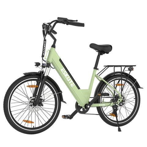 ESKUTE C100 E-bike - Motor 250W Batería 36V10.4Ah Ruedas 26x1.75" Freno Disco Mecánico - Verde