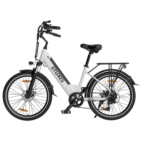 ESKUTE C100 E-bike - Motor 250W Batería 36V10.4Ah Ruedas 26x1.75" Freno Disco Mecánico - Blanco