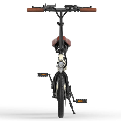 Bicicleta Eléctrica ESKUTE F200 - Motor 250W Batería 36V7.8Ah Neumáticos de 14 Freno Disco Mecánico - Beige