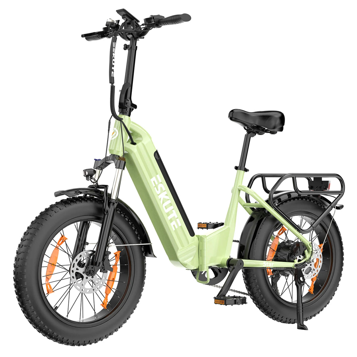 Bicicleta Eléctrica ESKUTE Star - Motor 250W Batería 36V25AH  Neumáticos de 20" Freno de Disco Hidráulicos - Verde