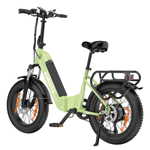 Bicicleta Eléctrica ESKUTE Star - Motor 250W Batería 36V25AH  Neumáticos de 20" Freno de Disco Hidráulicos - Verde