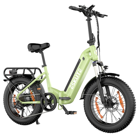 Bicicleta Eléctrica ESKUTE Star - Motor 250W Batería 36V25AH  Neumáticos de 20" Freno de Disco Hidráulicos - Verde