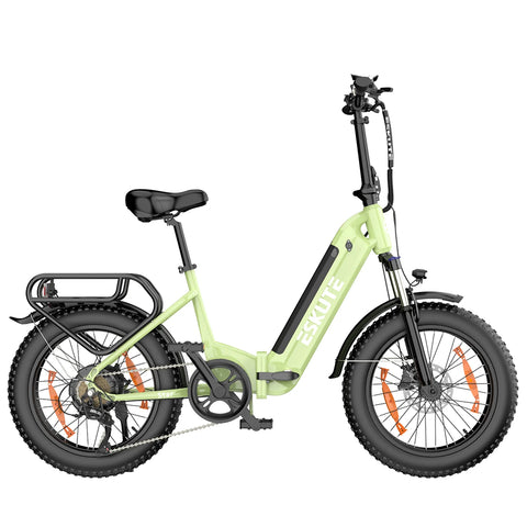 Bicicleta Eléctrica ESKUTE Star - Motor 250W Batería 36V25AH  Neumáticos de 20" Freno de Disco Hidráulicos - Verde