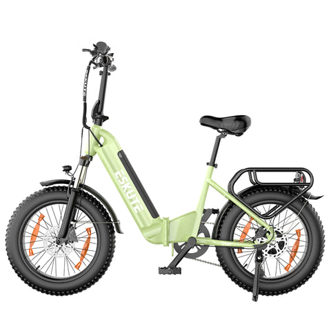 Bicicleta Eléctrica ESKUTE Star - Motor 250W Batería 36V25AH  Neumáticos de 20" Freno de Disco Hidráulicos - Verde
