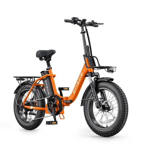 E-bike  ENGWE L20 2.0 - Motor 750W Batería 52V13AH Neumáticos De 20 Pulgadas Frenos Mecánicos De Disco - Naranja