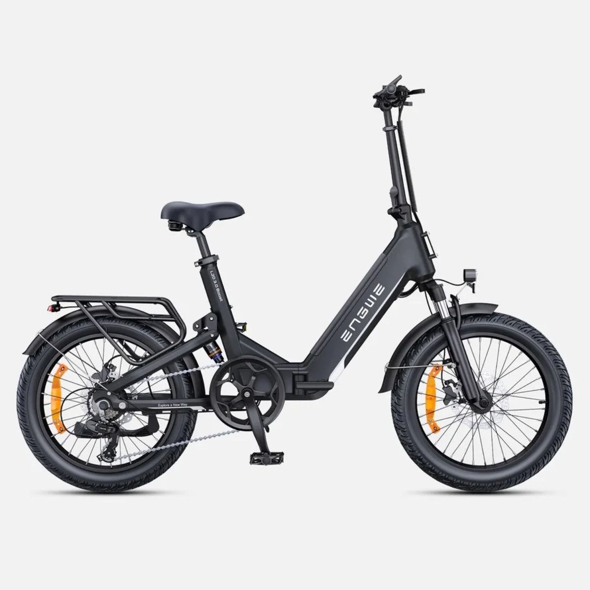 Bicicleta Eléctrica ENGWE L20 3.0 BOOST - Motor 250W Batería 48V13.5Ah Neumáticos De 20 Pulgadas Frenos De Disco Hidráulicos Certificación TUV - Negro