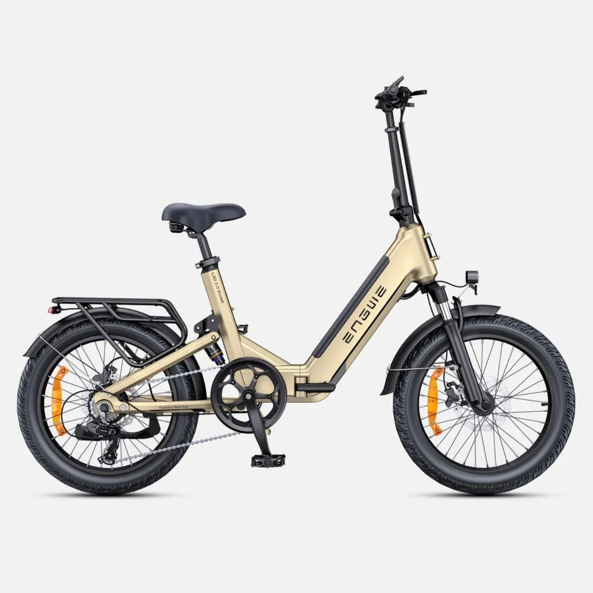 Bicicleta Eléctrica ENGWE L20 3.0 BOOST - Motor 250W Batería 48V13.5Ah Neumáticos De 20 Pulgadas Frenos De Disco Hidráulicos Certificación TUV - Oro