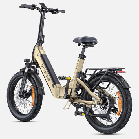 Bicicleta Eléctrica ENGWE L20 3.0 BOOST - Motor 250W Batería 48V13.5Ah Neumáticos De 20 Pulgadas Frenos De Disco Hidráulicos Certificación TUV - Oro