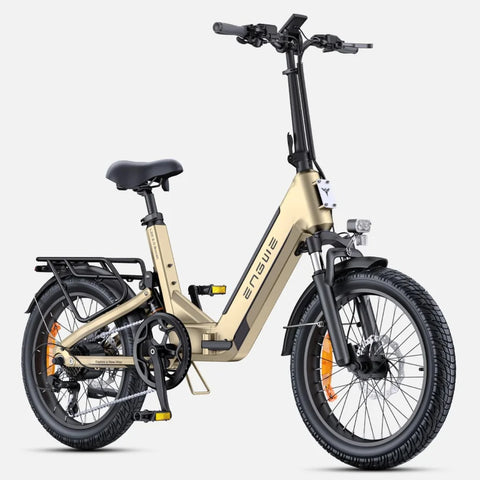 Bicicleta Eléctrica ENGWE L20 3.0 BOOST - Motor 250W Batería 48V13.5Ah Neumáticos De 20 Pulgadas Frenos De Disco Hidráulicos Certificación TUV - Oro