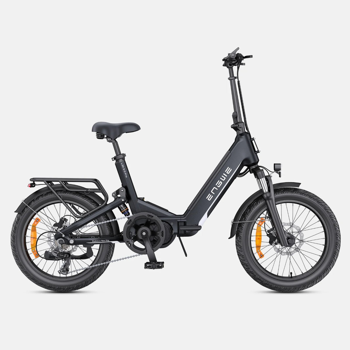 Bicicleta Eléctrica ENGWE L20 3.0 PRO - Motor 250W Batería 48V15AH Neumáticos De 20 Pulgadas Frenos De Disco Hidráulicos Certificación TUV - Negro