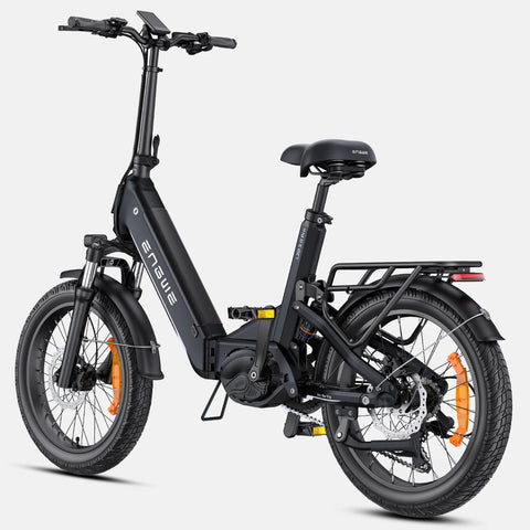 Bicicleta Eléctrica ENGWE L20 3.0 PRO - Motor 250W Batería 48V15AH Neumáticos De 20 Pulgadas Frenos De Disco Hidráulicos Certificación TUV - Negro