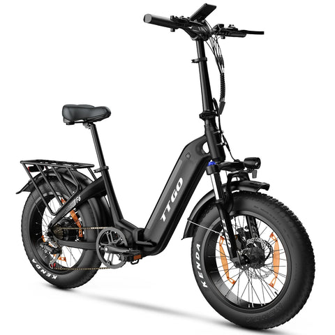 E-bike TTGO F6 - Motor 250W Batería 36V25AH 20 Pulgadas Neumáticos Frenos De Disco Hidráulicos - Negro