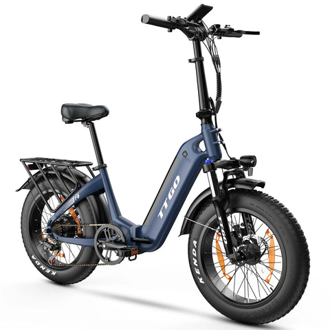 E-bike TTGO F6 - Motor 250W Batería 36V25AH 20 Pulgadas Neumáticos Frenos De Disco Hidráulicos - Azul