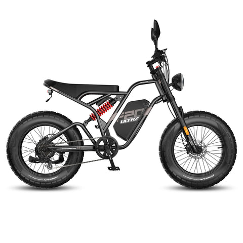 FAFREES F20 Ultra E-bike (Mejorado) - Motor 750W Batería 48V25AH Neumáticos De 20 Pulgadas Freno Disco Mecánico - Negro