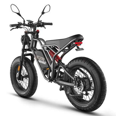FAFREES F20 Ultra E-bike (Mejorado) - Motor 750W Batería 48V25AH Neumáticos De 20 Pulgadas Freno Disco Mecánico - Gris
