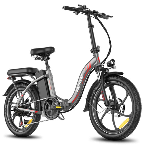 E-bike FAFREES F20+ - Motor 250W Batería 36V20Ah Neumáticos De 20 Pulgadas Frenos Mecánicos De Disco - Gris