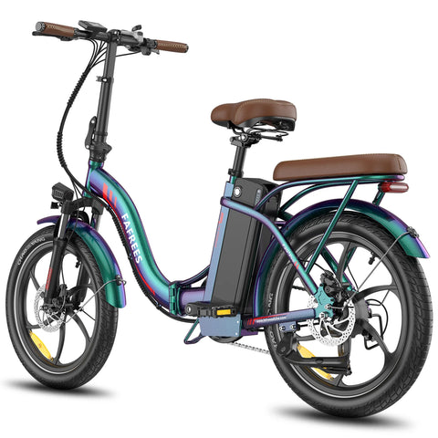 E-bike  FAFREES F20+ Pro - Motor 250W Batería 36V22.5Ah Neumáticos De 20 Pulgadas Frenos Mecánicos De Disco - Verde Azul