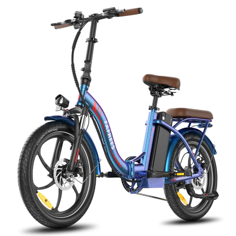 E-bike  FAFREES F20+ Pro - Motor 250W Batería 36V22.5Ah Neumáticos De 20 Pulgadas Frenos Mecánicos De Disco - Aurora azul