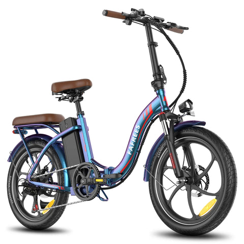 E-bike  FAFREES F20+ Pro - Motor 250W Batería 36V22.5Ah Neumáticos De 20 Pulgadas Frenos Mecánicos De Disco - Aurora azul