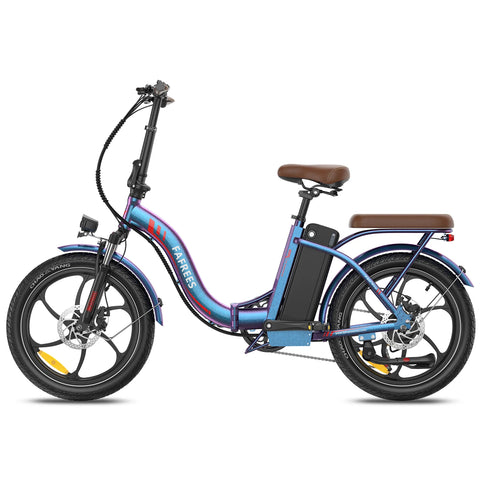 E-bike  FAFREES F20+ Pro - Motor 250W Batería 36V22.5Ah Neumáticos De 20 Pulgadas Frenos Mecánicos De Disco - Aurora azul