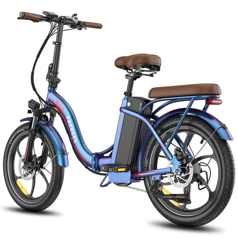 E-bike  FAFREES F20+ Pro - Motor 250W Batería 36V22.5Ah Neumáticos De 20 Pulgadas Frenos Mecánicos De Disco - Aurora azul