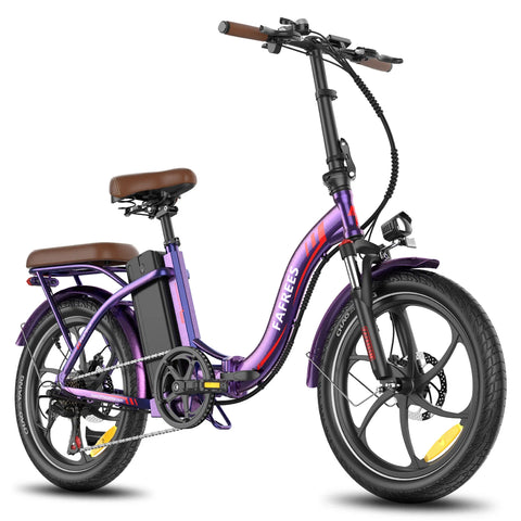 E-bike  FAFREES F20+ Pro - Motor 250W Batería 36V22.5Ah Neumáticos De 20 Pulgadas Frenos Mecánicos De Disco - Rosa Púrpura