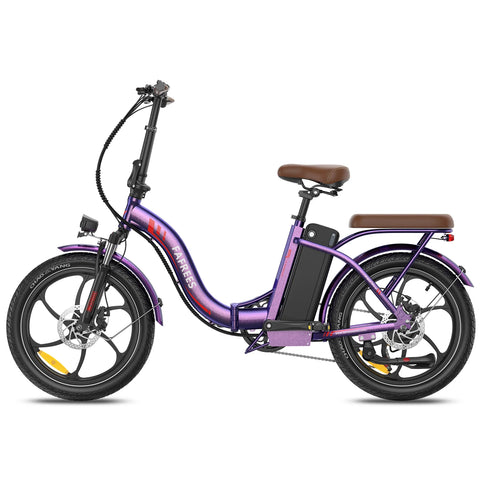 E-bike  FAFREES F20+ Pro - Motor 250W Batería 36V22.5Ah Neumáticos De 20 Pulgadas Frenos Mecánicos De Disco - Rosa Púrpura