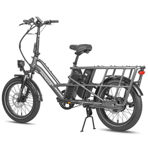 FAFREES FF20 CUV Bicicleta Eléctrica - Motor 250W Batería 48V24Ah 20 Pulgadas Neumáticos Frenos Disco Hidráulicos - Gris Metalizado