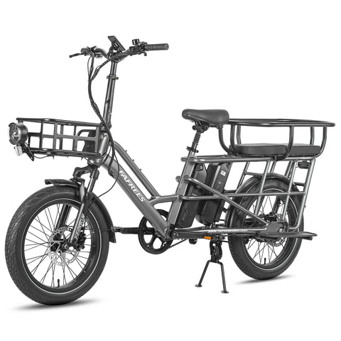 FAFREES FF20 CUV Bicicleta Eléctrica - Motor 250W Batería 48V24Ah 20 Pulgadas Neumáticos Frenos Disco Hidráulicos - Gris Metalizado