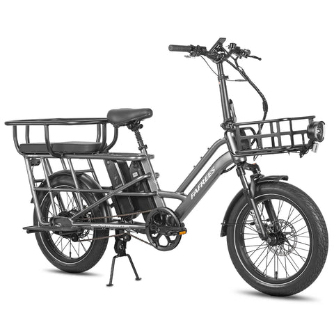 FAFREES FF20 CUV Bicicleta Eléctrica - Motor 250W Batería 48V24Ah 20 Pulgadas Neumáticos Frenos Disco Hidráulicos - Gris Metalizado