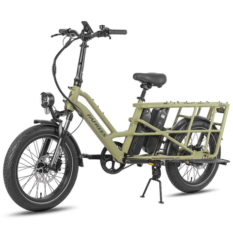 FAFREES FF20 CUV Bicicleta Eléctrica - Motor 250W Batería 48V24Ah 20 Pulgadas Neumáticos Frenos Disco Hidráulicos - Verde