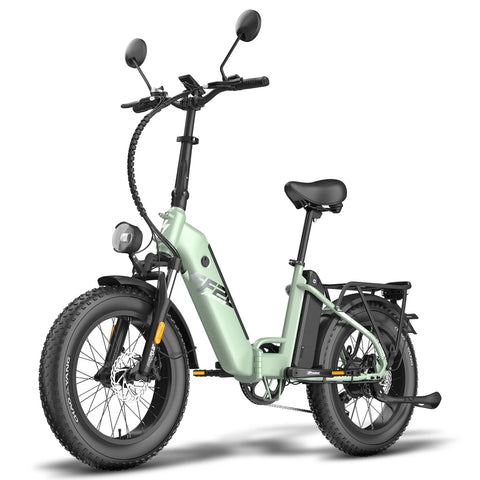 FAFREES FF20 Polar E-bike - Motor 500W 48V 2x13.4AH Batería Neumáticos De 20 Pulgadas Frenos Mecánicos - Verde