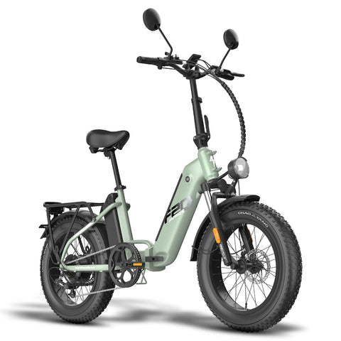 FAFREES FF20 Polar E-bike - Motor 500W 48V 2x13.4AH Batería Neumáticos De 20 Pulgadas Frenos Mecánicos - Verde
